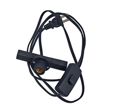 Power Cord With On Off Switch - In Line Switch - Light Bulb Included