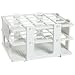 Bel-Art Scienceware 187480020 Polypropylene No-Wire Test Tube Half Rack for 20mm Tube, 20 Place, White