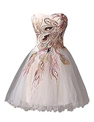 Sexy Strapless Tulle Sweetheart Cocktail Sequined Lace-Up Prom Dress/Party Dress/Wedding Dress 