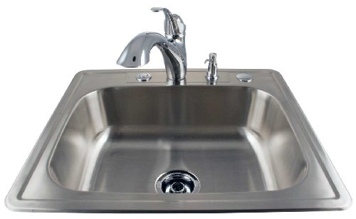 Drop In Stainless Kitchen Sink/Faucet Kit OSB25-06