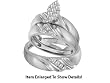 10k White Gold Genuine 0.32 Ctw. Diamond Engagement Bridal Set " Special Sale "