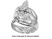 10k White Gold Genuine 0.32 Ctw. Diamond Engagement Bridal Set " Special Sale "