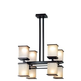 Kenroy Home 90384ORB Plateau 8 Light Chandelier by Kenroy Home