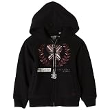 Guess Boys 8-20 Zip Front Hoodie With Piecing, Grey, L(16/18)