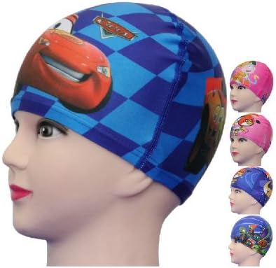 Speaking Life the Printing High Elastic Swimming Cap Waterproof Swimming Cap for 13-year-old and the Head of the Smaller (Lightning McQueen)