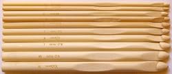 Bamboo Crochet Hooks 10 sizes F-N