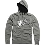 Fox Racing Oxidize Front Fleece Men's Hoody Zip Racewear Sweatshirt/Sweater - Grey / X-Large