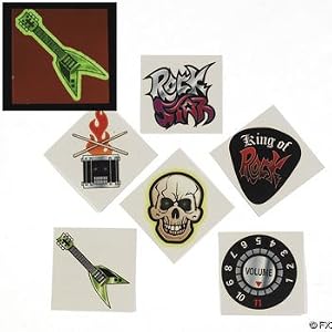 Glow-in-the-Dark Rock Star Temporary Tattoos (6 dz) by 