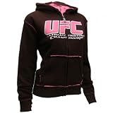 UFC Womens Sherpa Hoodie [Brown/Pink]