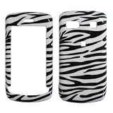 Zebra Skin Black and White Stripes Design Snap-On Cover Hard Case Cell Phone Protector for LG Xenon GR500 [Bulk Packaging]