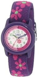 Timex Kids' T89022 Time Teacher Flowers Stretch Band Watch