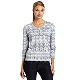Alfred Dunner Women's Zig Zag with Lurex Sweater, Multi, Large