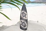 WOODEN SURFBOARD W/ CARVED TURTLES 16- SURFING DECOR