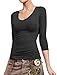 NE PEOPLE Womens Light Weight Basic 3/4 Sleeve V Neck Casual T Shirt with Stretch