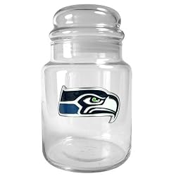 Seattle Seahawks NFL 31oz Glass Candy Jar - Primary Logo