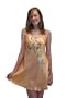 Short Silk Nightgown Chemise - Sweet Dreams (Color: Coral) - 100% Silk Chemise with Hand Painted Art; Exquisitely Romantic Gifts for Women by TexereSilk