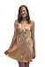 Short Silk Nightgown Chemise - Sweet Dreams (Color: Coral) - 100% Silk Chemise with Hand Painted Art; Exquisitely Romantic Gifts for Women by TexereSilk