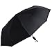 NIELLO Best Outdoor umbrellas with Leather handle,Automatic 10-Rib Maximum level of Windproof,42 inch Steel Windproof Frame Black Rain Umbrella with UV Protection 50+ UPF