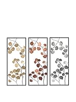 J-LINE Set Panel Decorativo 3 Uds.Multicolor