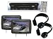 Pyle Great LCD/DVD/Headphones Package for Car/Truck/SUV -- PL102PHRB Pair of Adjustable Headrests With Built-In 10.2 TFT Monitor & IR Transmitter (Black) + PLD136 In-Dash Mobile DVD/VCD/CD/CDR/CDRW/MP3 Player + Pair of PLVWH5 Wireless IR Mobile Video Stereo Headphones.