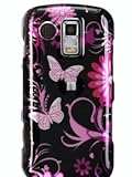 New Pink with Black Butterfly Samsung Rogue U960 Snap on Cell Phone Case Co ....