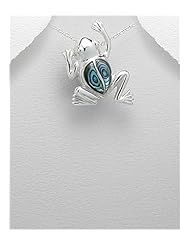 Frog Shell Pendant Necklace In Sterling Silver