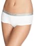 Calvin Klein underwear Damen Short D1569E Metallic Chrome Logo Cotton Hipster, Gr. 38 (M), Wei� (100 White)