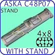 Billiard Pool Cue Sticks Aska C48P07 Black/Brown With Stand