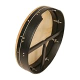 Bodhran, 18x3.5, Tune, Black, T-Bar
