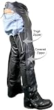 Best Seller Men's Premium Motorcycle Easy Fit Chaps with Zipper On Thigh - Color : black - Size : 36