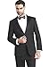 Giorgio Fiorelli Mens 2 Button 2 Piece Tuxedo Suit Modern Fit Black