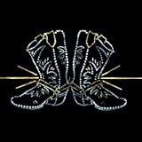 Western Women's T-Shirt : Glitter Cowboy Boots