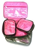 Best Price INNER BEAUTY 3 PIECE BLACK CROCODILE DESIGN MEDIUM TRAVEL COSMETIC CASE MAKEUP BEAUTY TOILETRY BAG HOLDER ORGANIZER