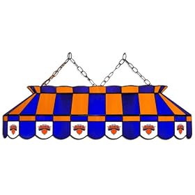 Imperial New York Knicks Licensed 40-Inch Rectangular Stained Glass Billiard Table Light