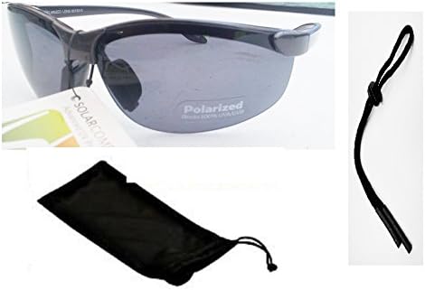 Solar Comfort Polarized Ultra Light Weigtht Semi Rimless Sunglasses - Motorcycling , Fishing , Cycling Glasses with Microfiber Case & Strap