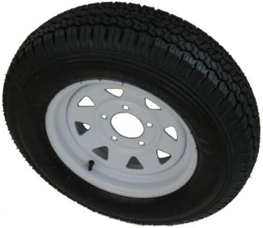 205/75D15 LRC 6 PR Vail Sport Bias Trailer Tire on 15" 5 Lug White Spoke Steel Trailer Wheel