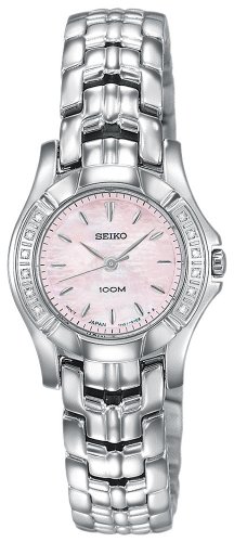 Seiko Women's Diamond Silver-Tone Watch #SXGN49