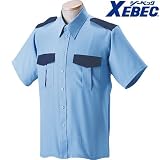 ジーベック XEBEC/警備服 半袖シャツ/警備服 切替半袖シャツ カラー：42_サックス サイズ：M 品番：18301