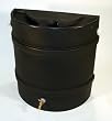 38 Gallon Flat Backed Rain Barrel (Black)