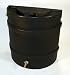 38 Gallon Flat Backed Rain Barrel (Black)