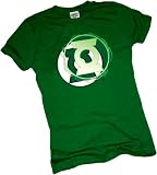 Green Lantern Energy Logo -- Justice League Crop Sleeve Fitted Juniors T-Shirt