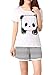 VENTELAN Women Pajama Set Cute Animal Pattern Short Sleeve Casual Shorts Sleepwear, White, X-Small(USA Size:0-2)