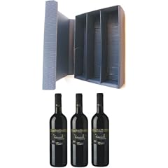 Wein Geschenkset, italienischer Rotwein Brunello trocken, ein grandioser Spitzenwein in 3er P�sentbox, auf Wunsch mit pers�nlicher Geschenknachricht (ohne Aufpreis)