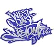 WEST COAST CUSTOMS Blue GRAFFITI Belt Buckle