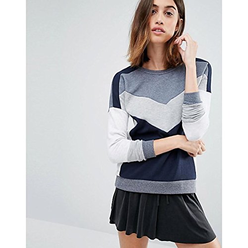 ヴェロモーダ アウター パーカ＆スウェット Vero Moda Colourblock Sweatshirt Navy [並行輸入品]