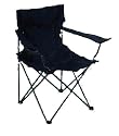 Folding camp chair with cup holder red green or blue