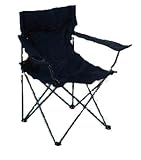 Folding camp chair with cup holder red green or blue