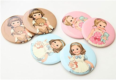 NEW paper doll mate hand round Mirror portable pocket cosmetic mirror make up mirror