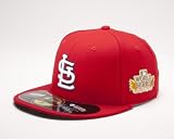 MLB St. Louis Cardinals 2011 World Series Onfield Side Patch Cap (Scarlet, 7 3/8)