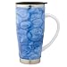 Ceramic & Stainless Steel Insulated Mug - Blue Whirl